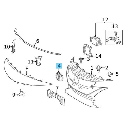 TOYOTA PRIUS PRIME RAV4 AVALON Genuine Front Grille Emblem With Pre Crash OEM