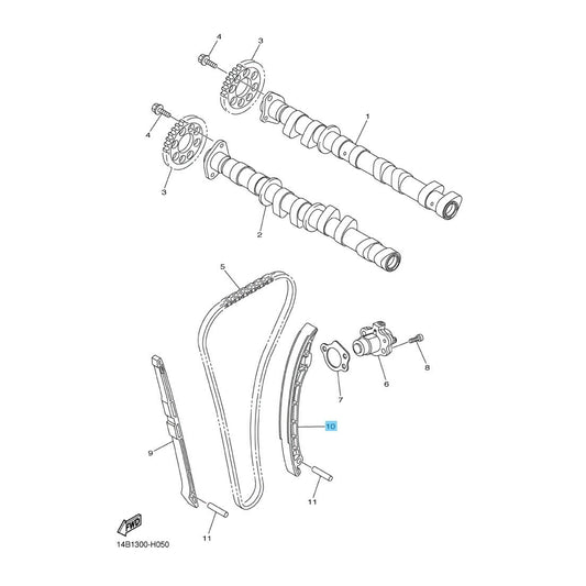 YAMAHA YZF-R1 2009-2014 Genuine Chain Damper NO.2 14B-12252-00-00 OEM