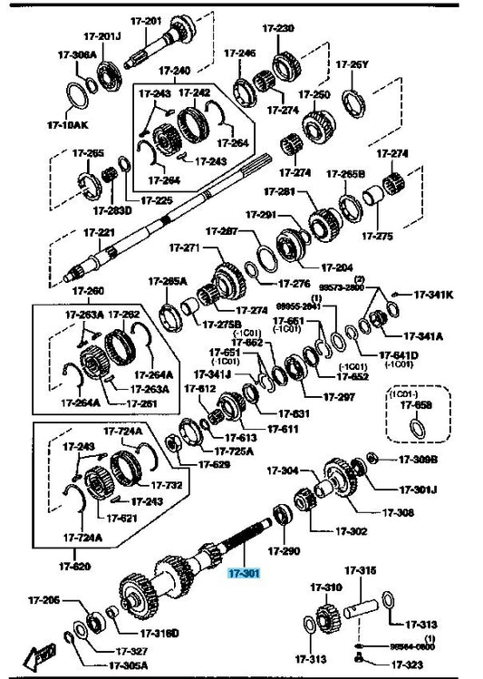 MAZDA RX-7 FD3S Genuine Counter Shaft Gear for MT5 Speed R525-17-301A OEM