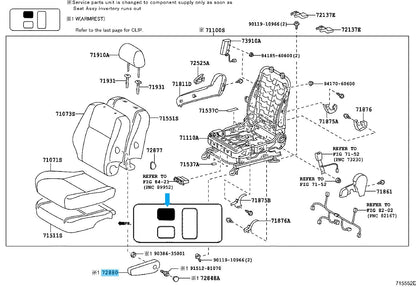 TOYOTA FJ CRUISER GSJ10 GSJ15 2007-2012 Genuine Seat C Armrest RH & LH Set OEM