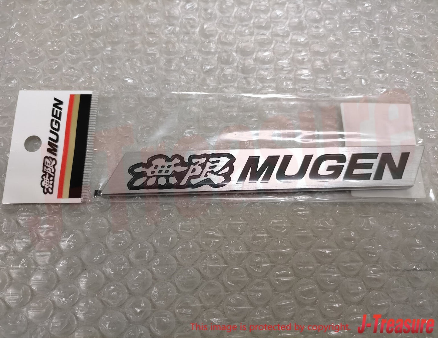 MUGEN Metal Emblem Large for HONDA Universal Silver/Black 90000-YZ8-H607 OEM
