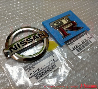 NISSAN GT-R R35 2011-2021 Genuine "NISSAN" & "GTR" Trunk Lid Emblem Set OEM