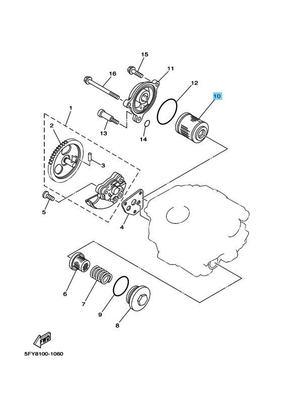 YAMAHA TW200 1995 1997 03-17 Genuine Oil Cleaner Element 5H0-13440-09-00 OEM