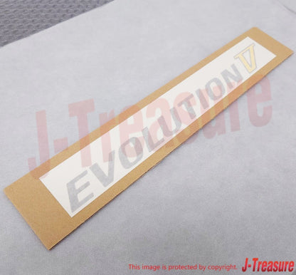 MITSUBISHI EVO5 CP9A Genuine "EVOLUTION V" Side Door Decal Silver Yellow Set OEM