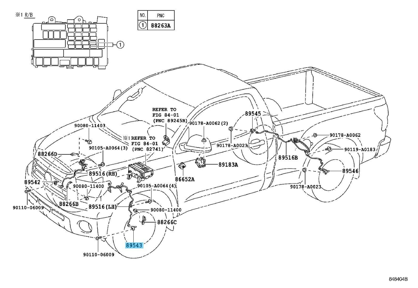 TOYOTA TUNDRA GSK50 2007-2018 Genuine ABS Speed Sensor Front LH 89543-0C020 OEM