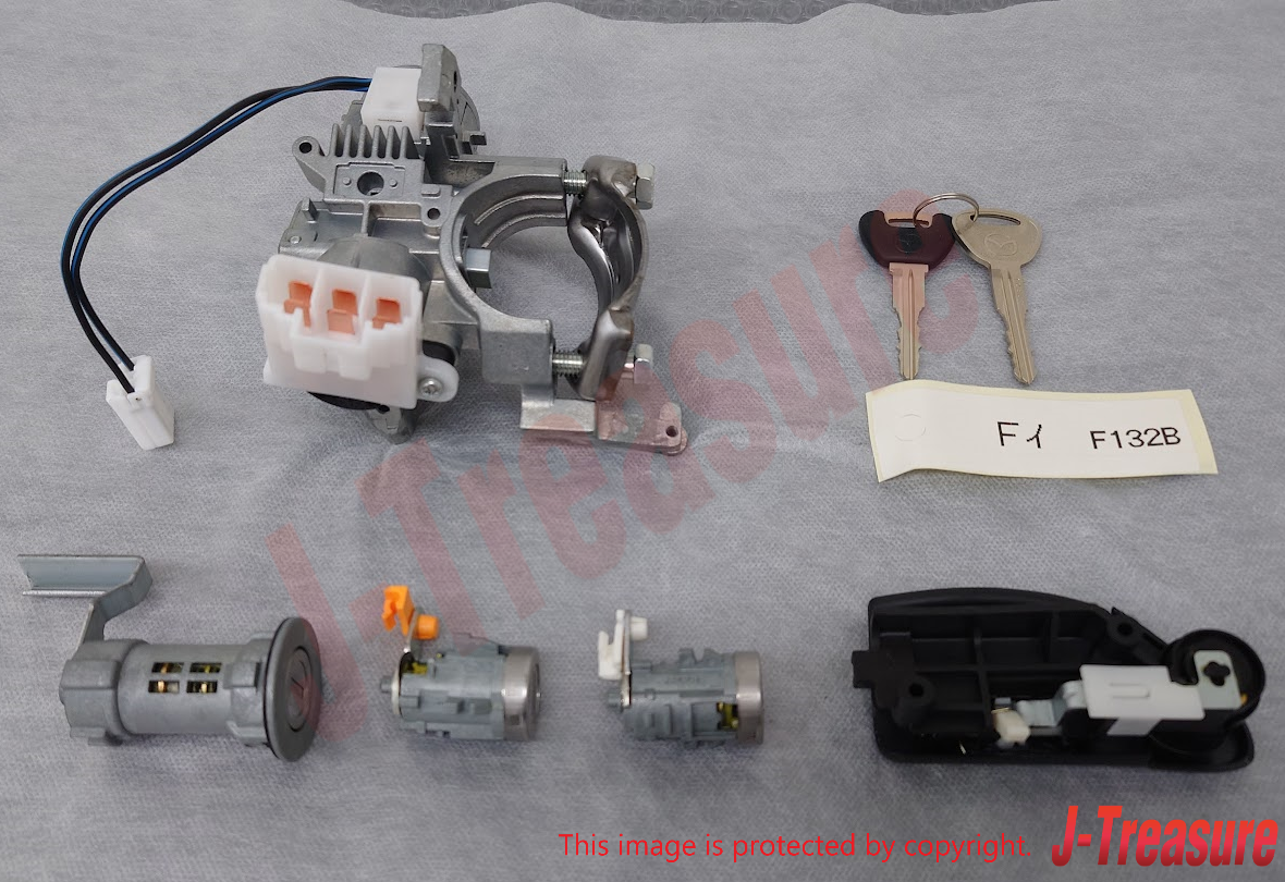 MAZDA RX-7 FD3S Genuine Ignition Key Cylinder Set 4 Seater F132-09-010B OEM
