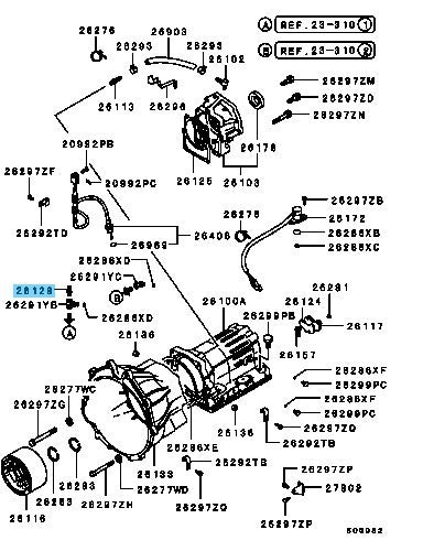 MITSUBISHI MONTERO L042G L14#G '84-91 Genuine A/T Case Oil Temperature Switch