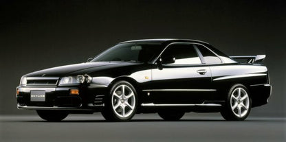 NISSAN SKYLINE R34 ER34 99-02 Genuine Front Side "GT" Emblem Badge Pair 2pcs OEM