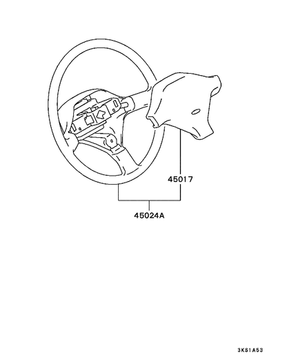 MITSUBISHI MONTERO V1# V2# V3# V4# 1992-1999 Genuine Steering Wheel MR702851 OEM