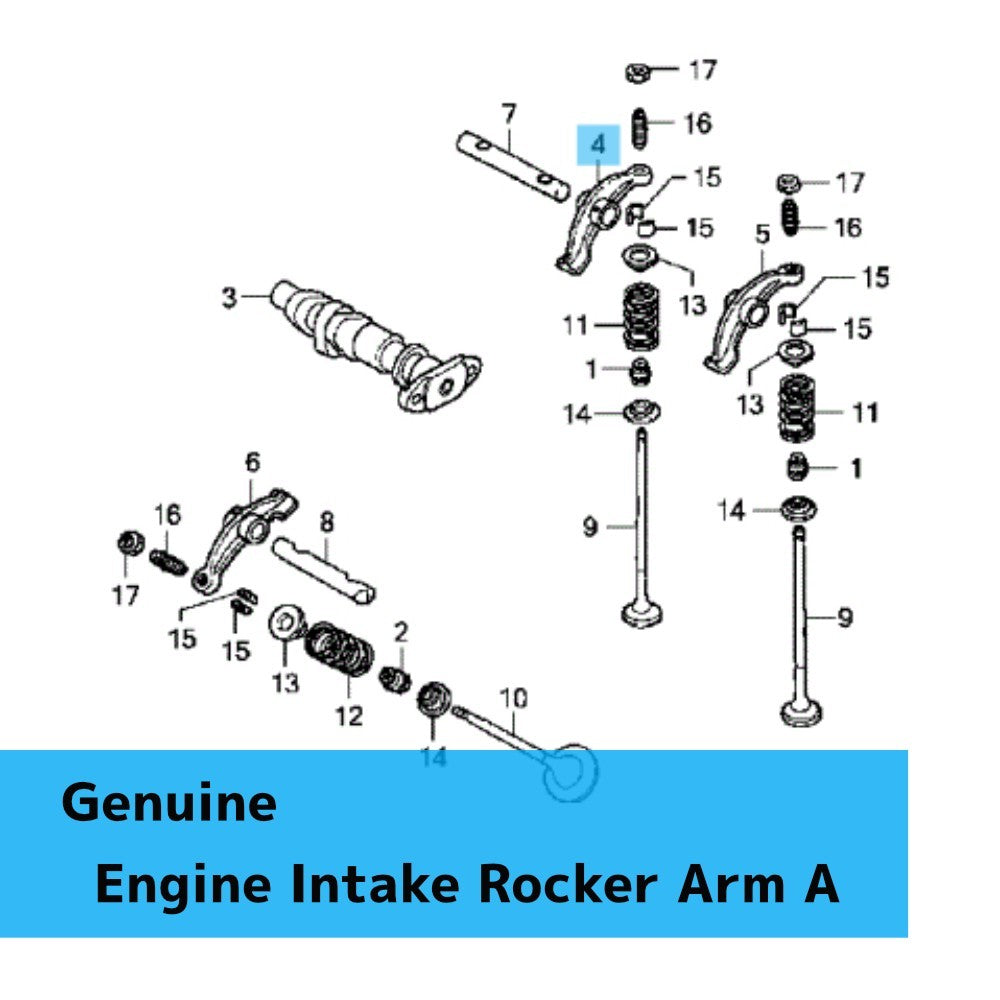 HONDA VT750RS SHADOW RS '10-13 Genuine Engine Intake Rocker Arm A 14421-MR1-000
