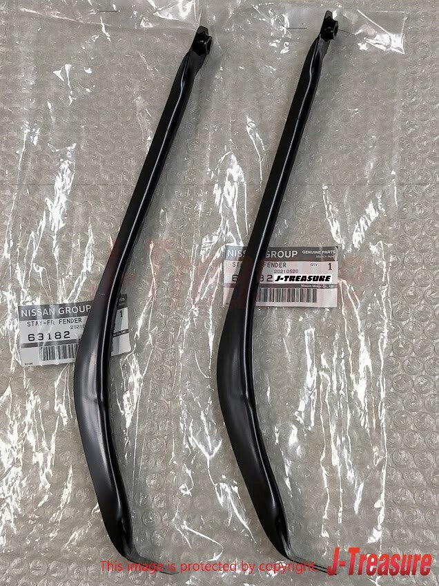 NISSAN 180SX 240SX RPS13 Genuine Front Fender Stay Bracket 2 Set 63182-60F00 OEM