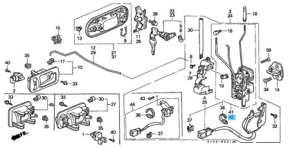 HONDA CR-V RD1 RD2 97-01 Genuine Left Front Door Lock Assy 72150-S10-A21 OEM