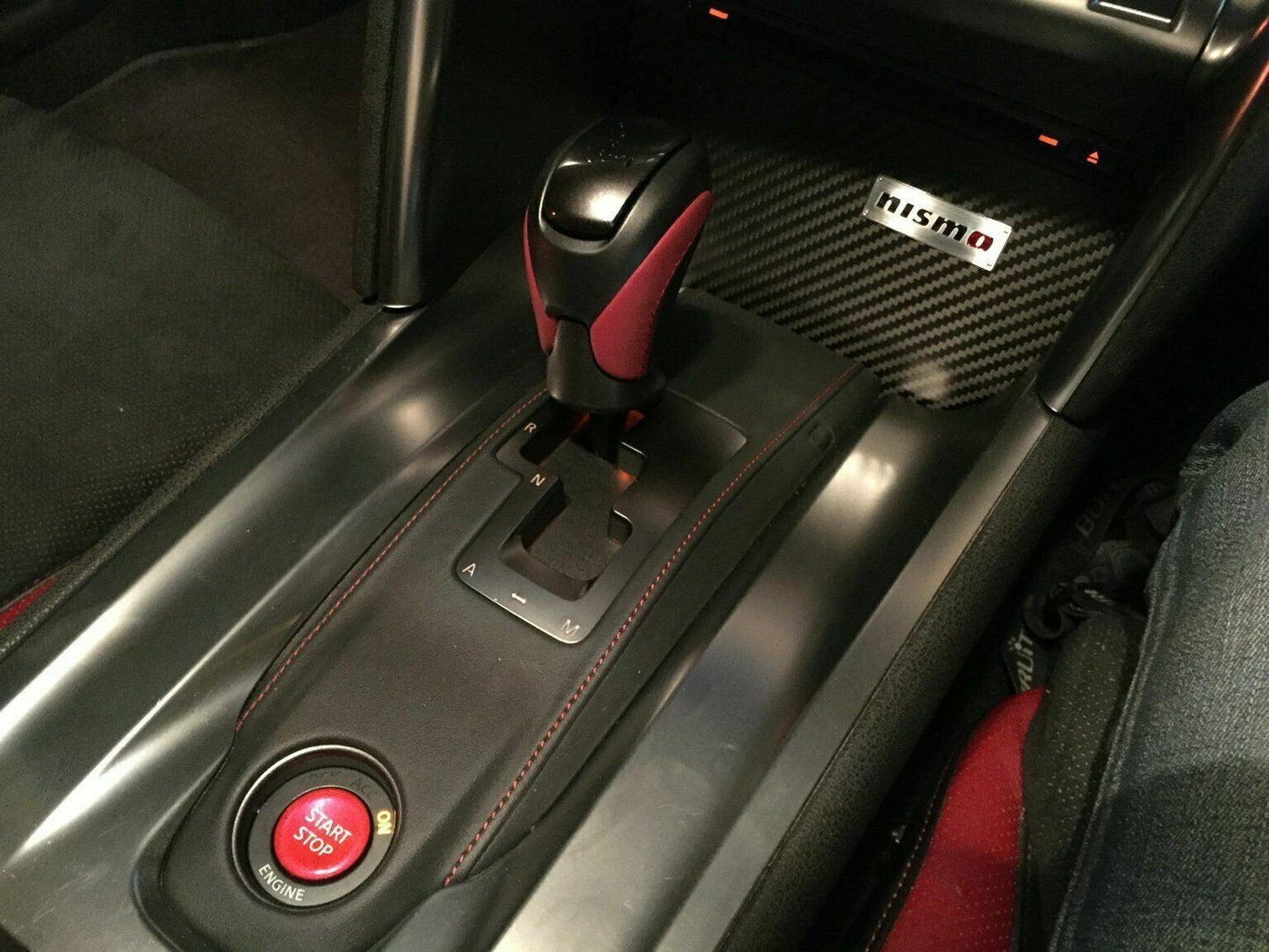 NISSAN NISMO GT-R R35 Genuine Shift Knob Assy Red Black Leather 34910-62B1A OEM