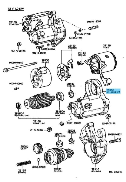 TOYOTA LAND CRUISER FJ4# 82-92 Genuine Magnet Starter Switch Assy 28150-34080
