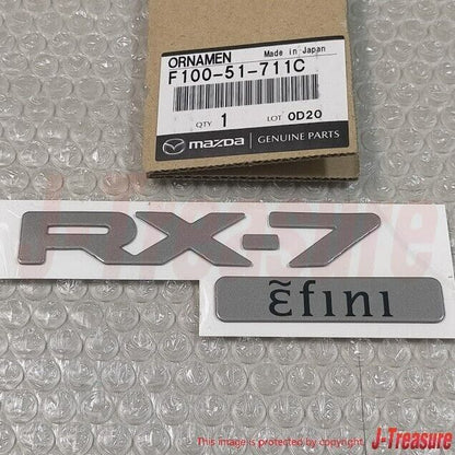 MAZDA RX-7 RX7 FD3S Genuine Efini Silver Rear Emblem Badge F100-51-711C OEM