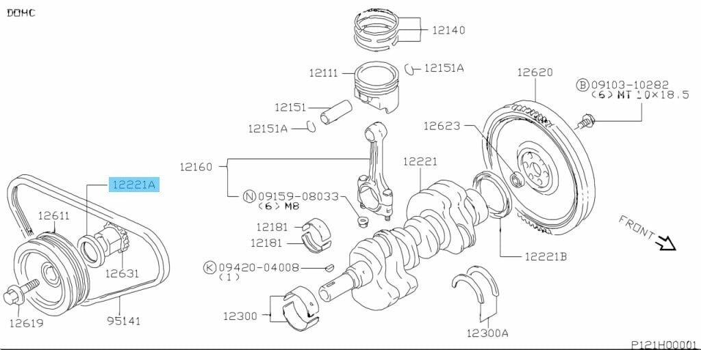 SUZUKI CARRY TRUCK DD51T 92-99 Genuine Timing Belt & Tensioner 6-piece set OEM