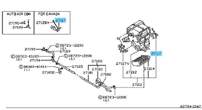 NISSAN DATSUN 280ZX 79-83 Genuine Front Heater Cock Control Valve Assy OEM
