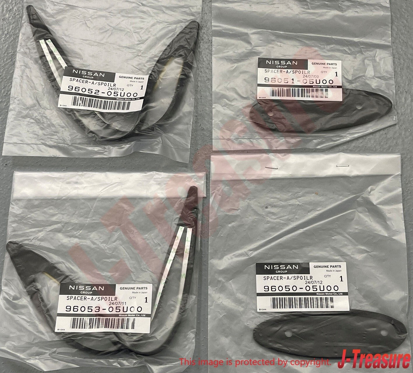 NISSAN SKYLINE GT-R GTR BNR32 89-94 Genuine Rear Deck Lid Spoiler Gasket Set OEM