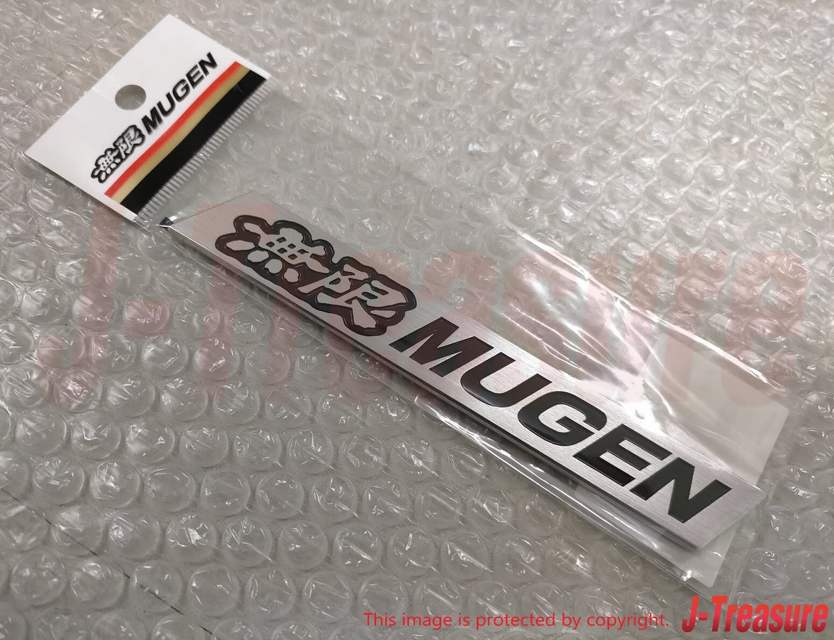 MUGEN Metal Emblem Large for HONDA Universal Silver/Black 90000-YZ8-H607 OEM
