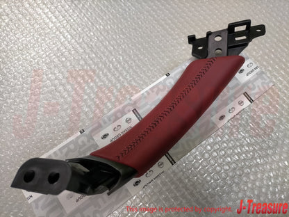 NISSAN R35 GT-R Black Edition Genuine Red Leather Door Pull Handle RH & LH Set