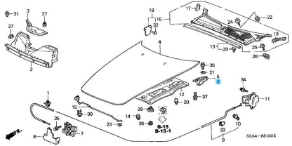 HONDA S2000 AP1 AP2 2000-2009 Genuine Hood Hinge Comp LH 60170-S2A-000ZZ OEM