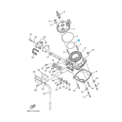 YAMAHA YZ85 2002-2025 Genuine Cylinder Head O-Ring(Inside) 93210-56459-00 OEM