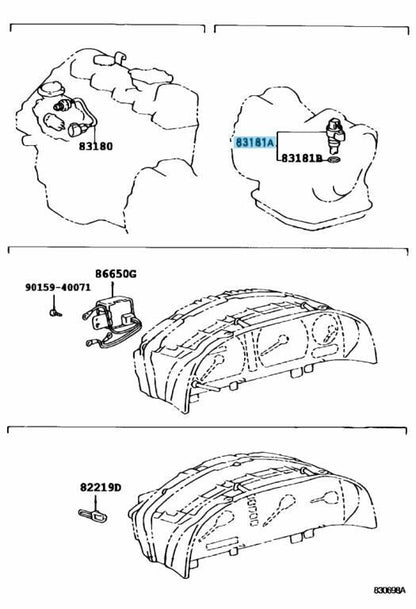 TOYOTA MR2 SW20 CELICA ST202 ST205 Genuine Speedometer Sensor 83181-12050 OEM