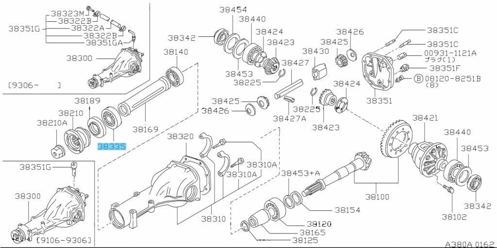 NISSAN 300ZX Z31 INFINITI M30 F31 Genuine Ball Bearing 38335-N3220 OEM