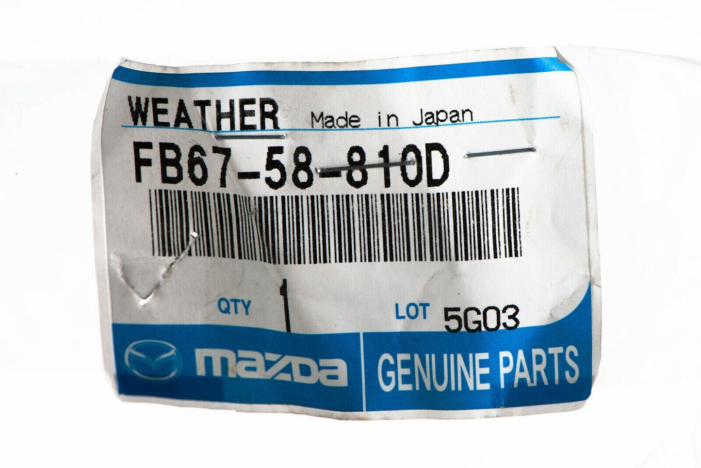 MAZDA RX-7 Convertible FC3C Genuine Door Outer Weather Strip RH & LH Set OEM