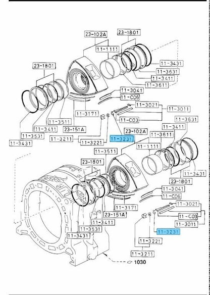 MAZDA RX-7 SA FC FD 84-91 Genuine Corner Seal Spring 1202-11-323A x12 Set OEM