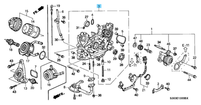 HONDA ACCORD Type R CH1 2001-2003 Genuine Oil Pump Assy 15100-P5M-A01 OEM