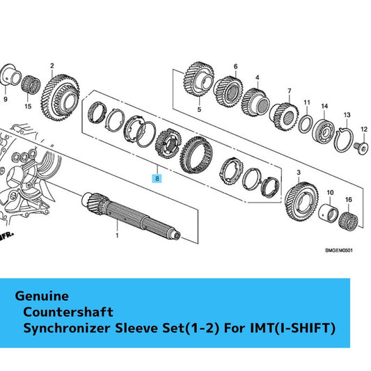 HONDA CIVIC FK1(IMT) '07-09 Genuine Synchronizer Sleeve Set(1-2) 23521-RPK-305