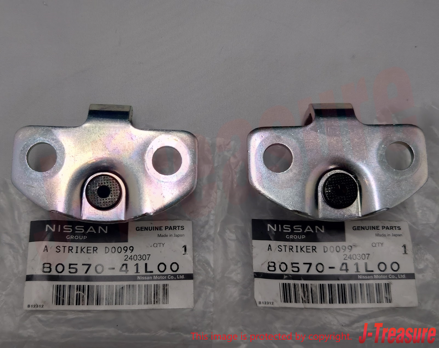 NISSAN 240SX S13 89-94 Genuine Front Door Lock Striker RH LH 80570-41L00 x2 OEM