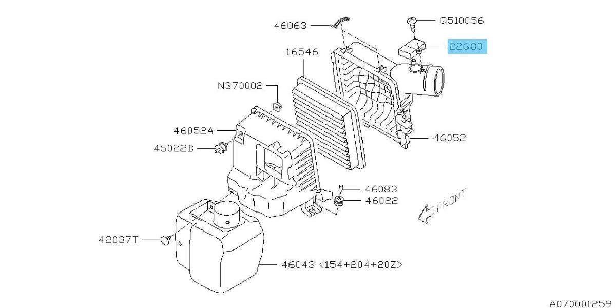 SUBARU IMPREZA GD# GE# GG# GH# Genuine Air Flow Meter Assy 22680AA360 OEM