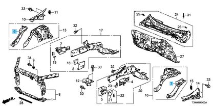 HONDA ACCORD CR# 2013-2015 Genuine Front Lower Member Set Right & Left Set OEM