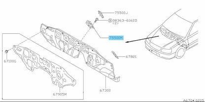 NISSAN SKYLINE GT-R R33 R34 95-02 Genuine Foot Rest Assy 67840-70T00 OEM