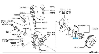 NISSAN 300ZX Z32 90-96 Genuine Front Hub Seal Grease 40232-33P00 x2 set OEM