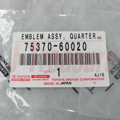 TOYOTA LAND CRUISER 60 84-90 Genuine Rear Quarter Emblem 75370-60020 x2 OEM