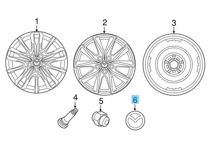 MAZDA MX-5 MIATA NC 13-15 Genuine Wheel Center Cap KD51-37-190 x4 Set OEM