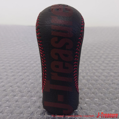 NISSAN FAIRLADY Z 300ZX Z32 Genuine Leather Gear Stick Shift Knob Red Stitch OEM