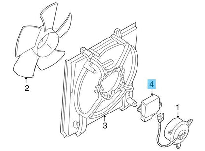 MITSUBISHI LANCER EVO 7 8 9 CT9A 02-07 Genuine Cooling Fan Control Unit 1355A408