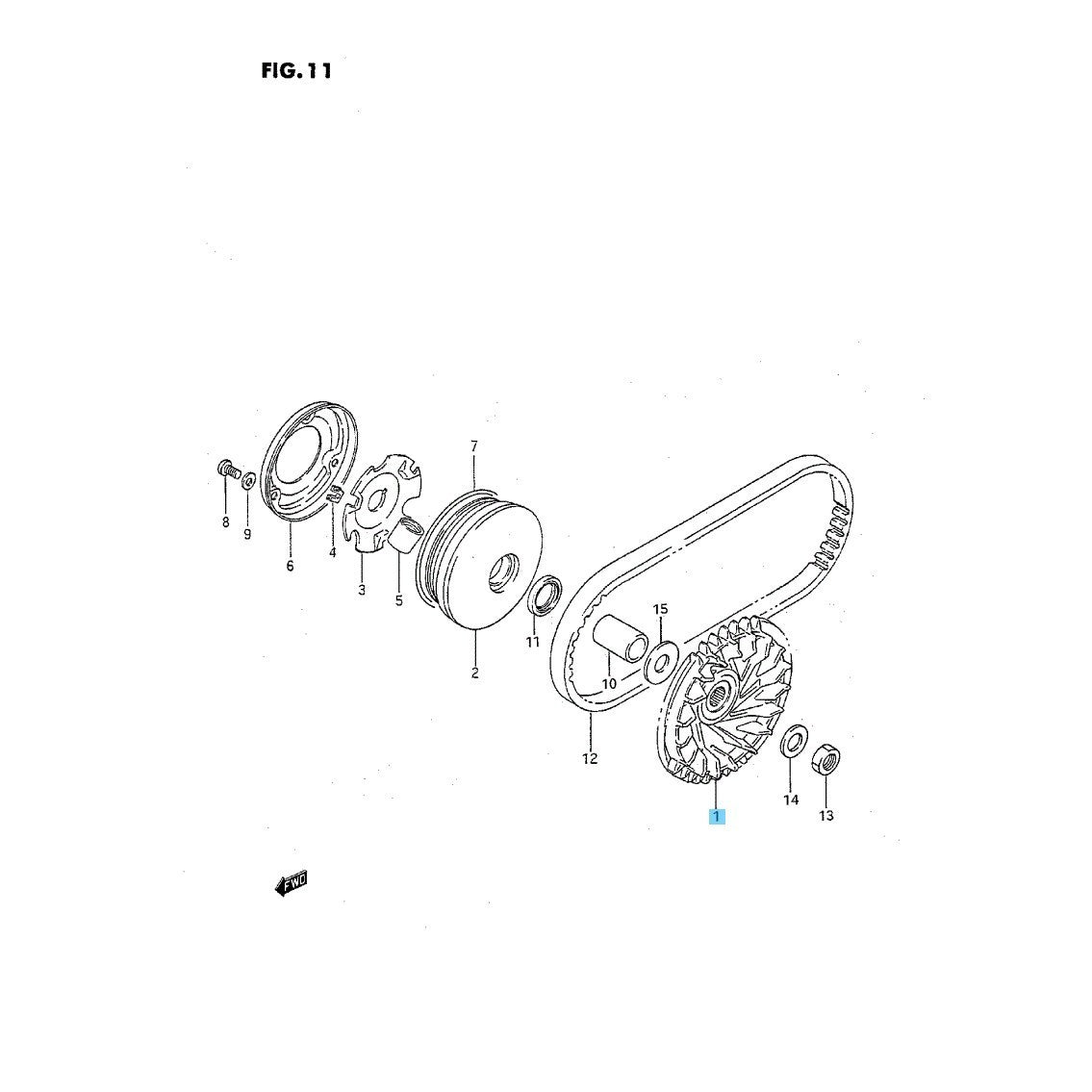 SUZUKI QUADSPORT LT80 1987-2006 Genuine Fixed Drive Face 21110-40B02 OEM