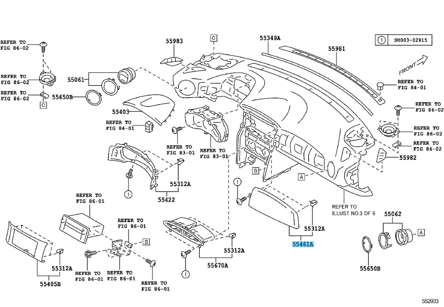 TOYOTA SCION GT86 FR-S ZN6 15-16 Genuine Instrument Panel Ornament LHD