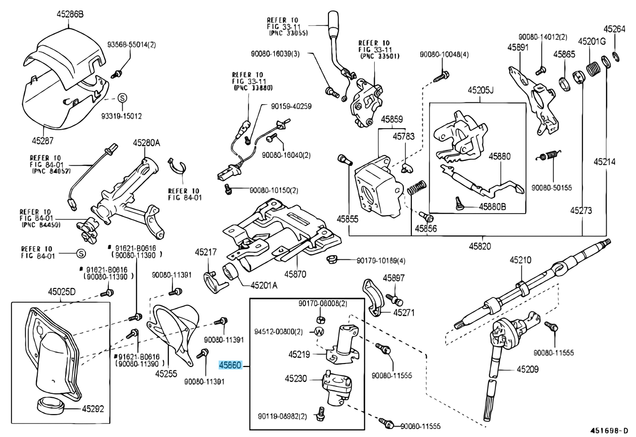 TOYOTA 4RUNNER SEQUOIA TUNDRA Genuine Steering Intermediate Shaft 45860-34020