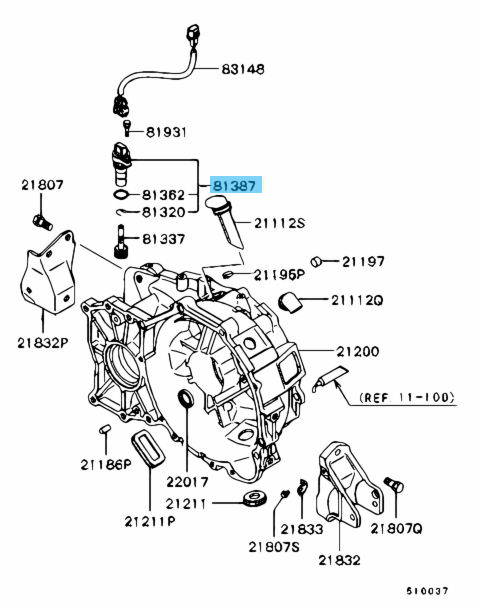 MITSUBISHI LANCER Evolution 9 CT9A 03-06 Genuine Vehicle Speed Sensor MD756706