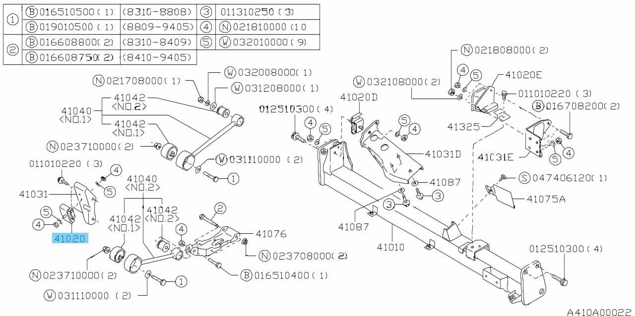 SUBARU SAMBAR KS4 KV4 1990-1999 Genuine Rubber Engine Cushion LH & RL set