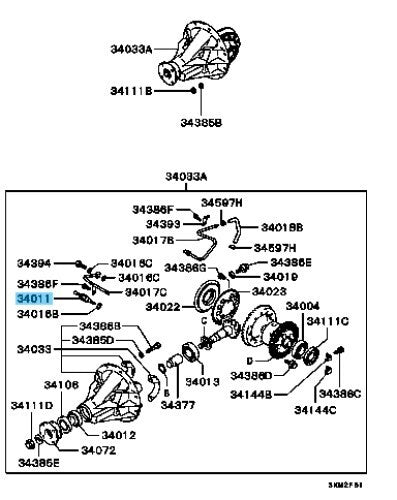 MITSUBISHI MONTERO V4# 92-00 Genuine Rear Diff Lock Position Switch MB664396 OEM