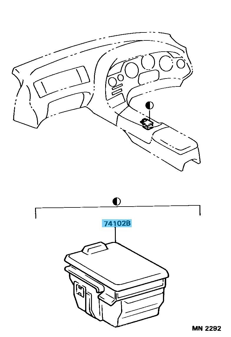 TOYOTA SUPRA JZA80 Genuine Center Console & Handbrake Cover & Box Set OEM RHD