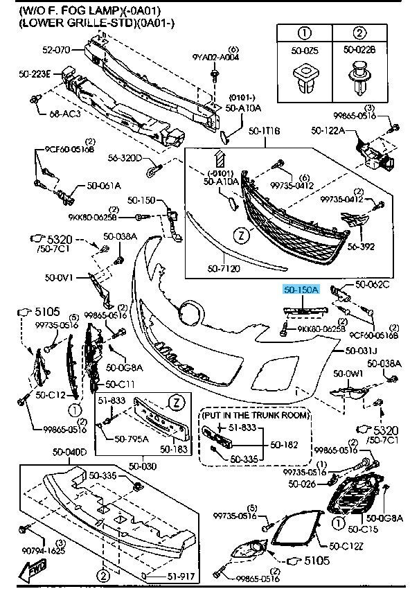 MAZDA CX-7 ER19 10-12 Genuine Front Bumper Lower Bracket LH EH44-50-161D OEM