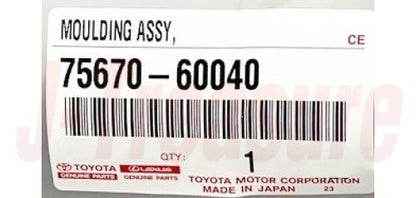 TOYOTA LAND CRUISER UZJ100 '98-07 Genuine Quarter Belt Moulding LH 75670-60040